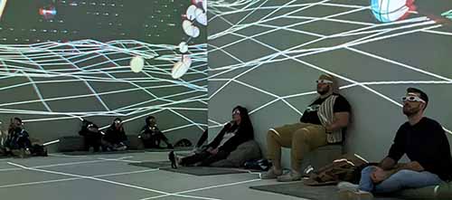 Creative use of a projector - projecting 3D art onto walls
